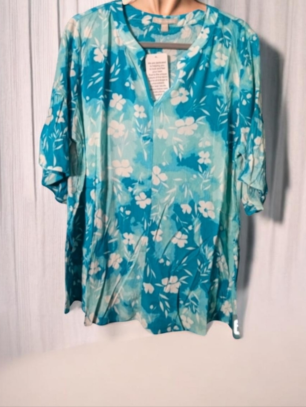 Woman Within Hawaiian Tie Dye Tagged Med Fits 1X NWT